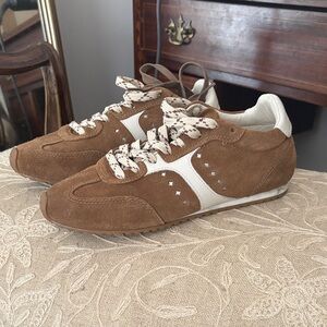 Larroude Stella suede sneakers